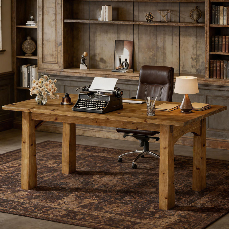 Bureau d'écriture en bois, bureau d'ordinateur, bureau de direction