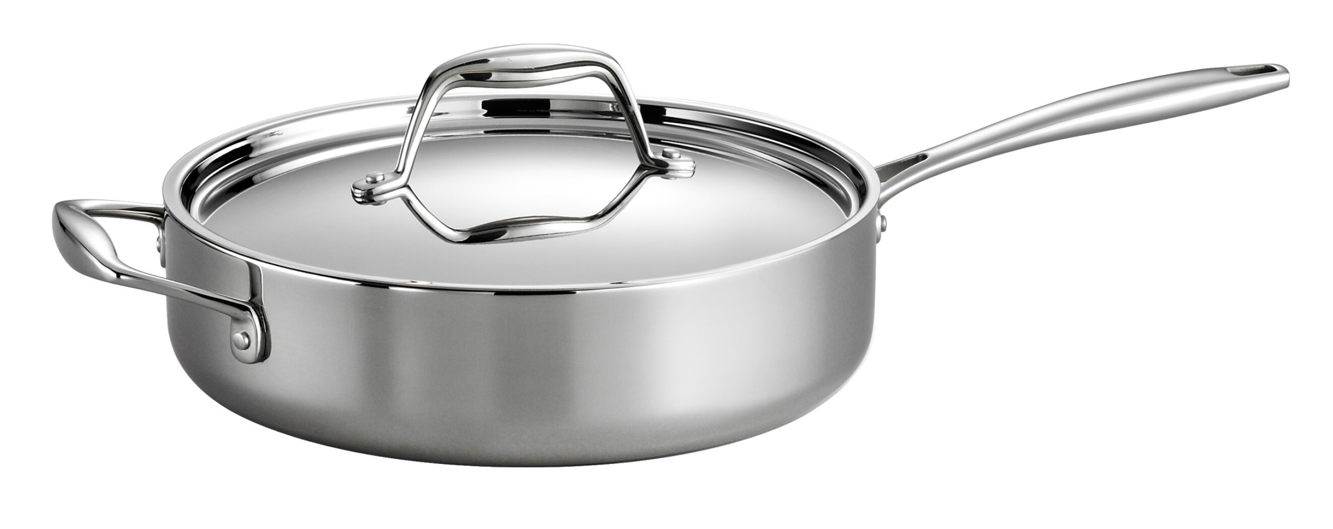 Tramontina Gourmet Tri-Ply Clad 3 Quarts Non-Stick Saute Pan with Lid &  Reviews