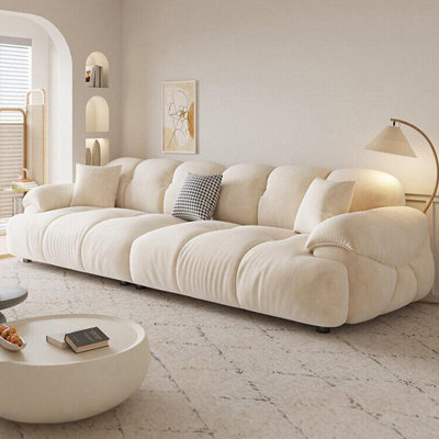 Coussin modulaire beige en polyester