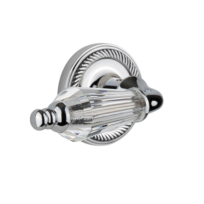 Rosette en corde (lit et salle de bain) avec levier pour salon, 2-3/4", Chrome brillant