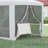 Outsunny 10' X 28' Party Tent Canopy, Outdoor Event Shelter Gazebo With 8 Removable Mesh Sidewalls, Zipper Doors, Steel Frame-109566953