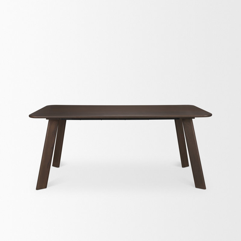 Wood Rectangular Dining Table, Brown, 30"H x 72"L x 40"W