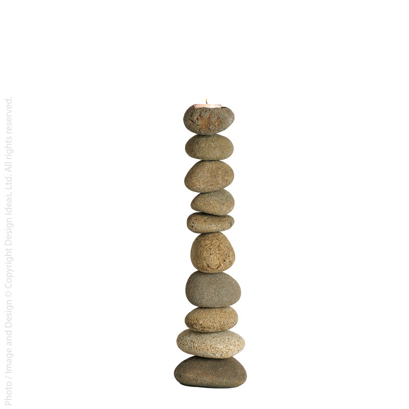 Cndlhldr-gry, 15.7" H x 4.3" W x 4.3" D