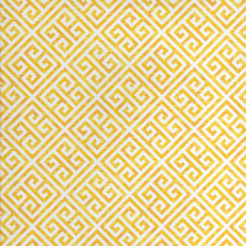 Tissu clé grecque, l 58 po x L 180 po, Jaune