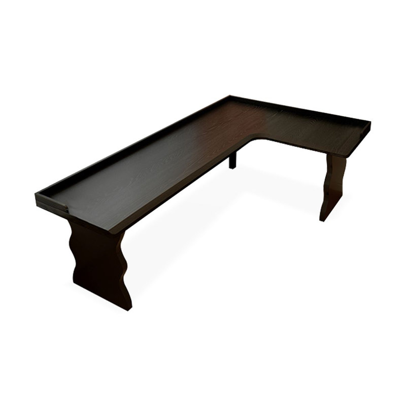Bureau en bois massif en forme de L, H 29,53 po x l 78,74 po x P 47,24 po, Retour à droite