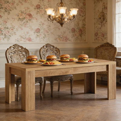 Table de salle à manger généreuse, table de cuisine, bureau à domicile (table seulement)