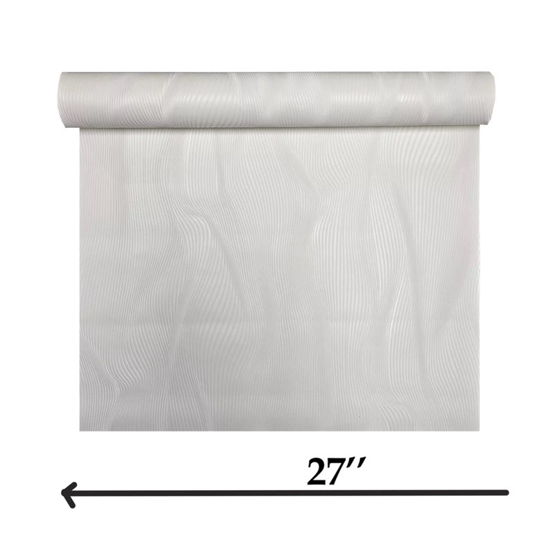 Rouleau de papier peint moderne gaufré blanc