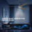 52 Inch Ceiling Fan With Led Night Light High Air Volume White with Oak-340626003