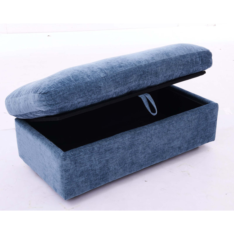 Double Sofa Recliner with Manual Adjustable Backrest and USB Charging Station, Blue