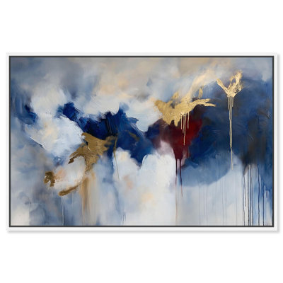«Eclipse of Gold and Blue», art mural bleu par Art Remedy