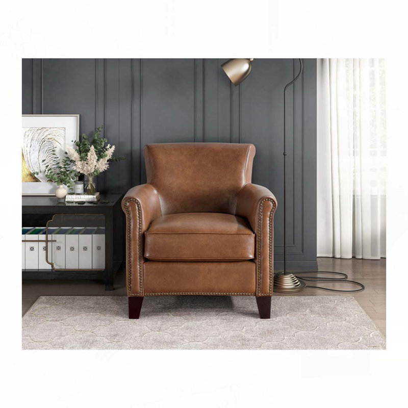 Chaise d'appoint en bois massif, Brun
