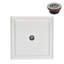 Base de douche en alcôve en acrylique blanc brillant 32 po x 32 po avec drain central Streamline