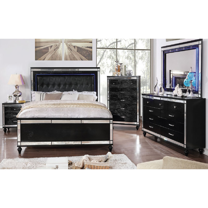 Lit tapissier standard Haxby, Grand, Argent