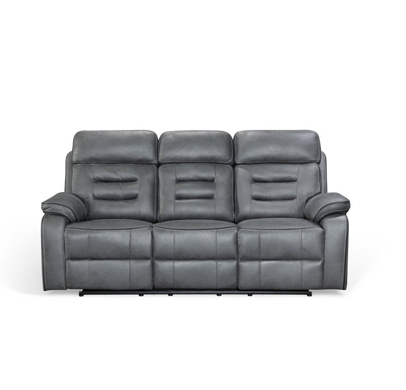 Bittany 3 Seater Faux Leather Electric Reclining Sofa, Manual - Handle / Lever, 3