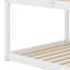 Lit superposé bas simple en bois avec échelle en bois-1079904435