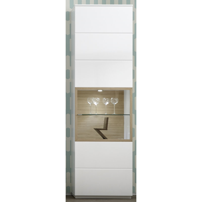 Mustafa Display Cabinet, Without, Right, Wild Oak