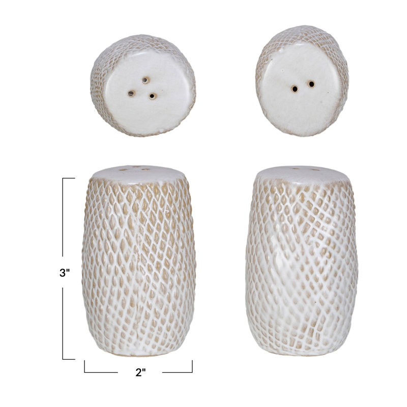 Salière et poivrière en grès
