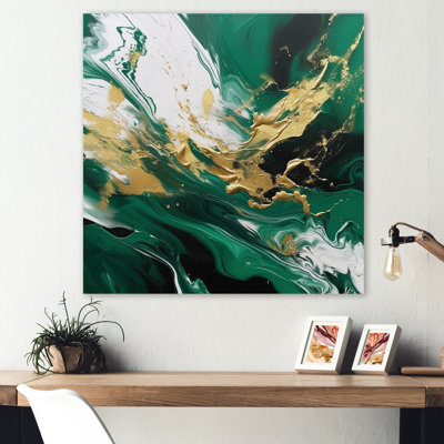 Green And Gold Serene Cascade IV