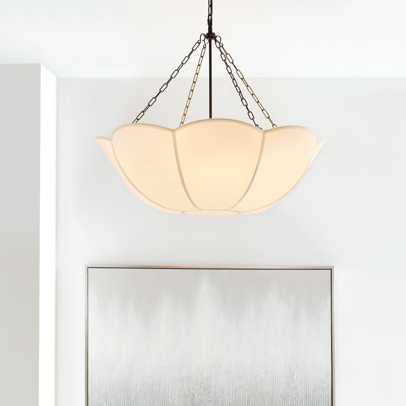 Stassi 4-Light Chandelier, 26.875" H x 32" W x 32" D, Aged Iron, 4 Lights