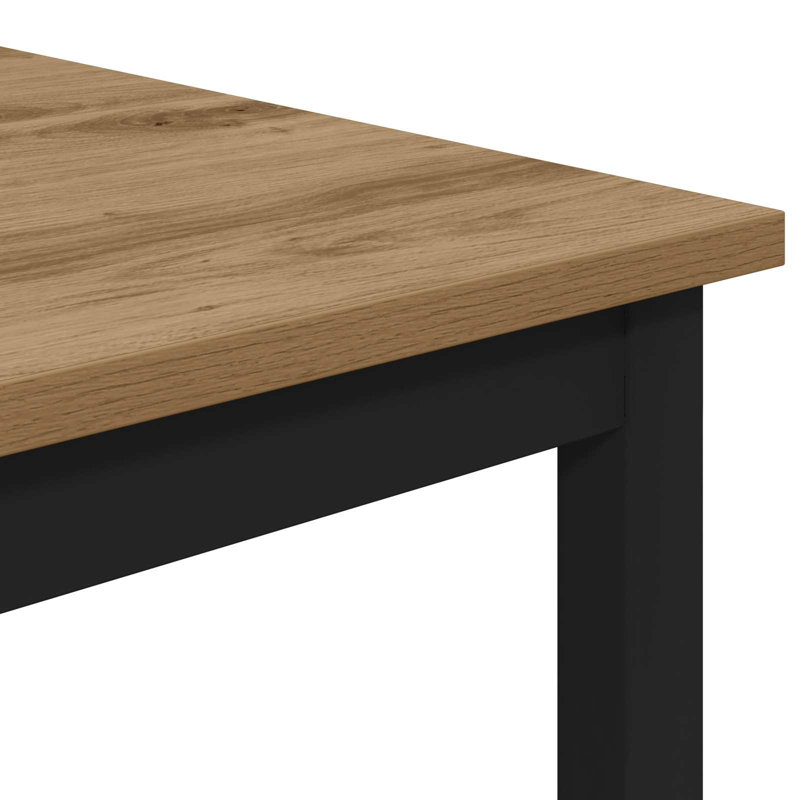 Dining Table, Black / Artisan Oak, 110cm H x 52cm W x 52cm D