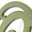Monogramme mural en bois et cadre ovale avec lettre D, jaune-1664524442-1664524443