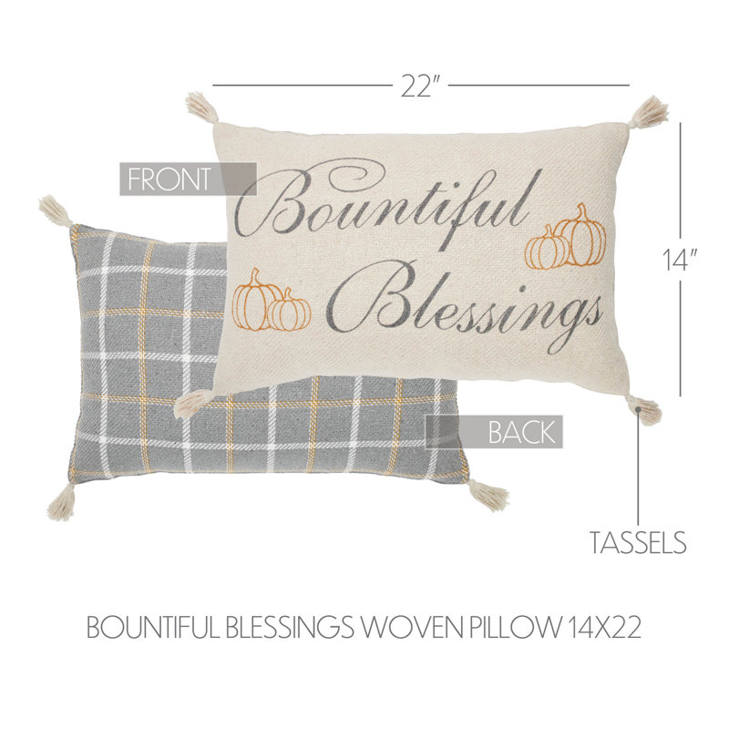 Coussin 14 pi 22 po Harvest Blessings