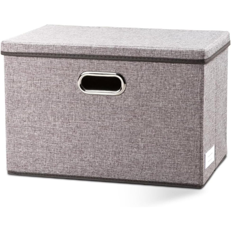 Brayden Studio Fabric Bin, Grey