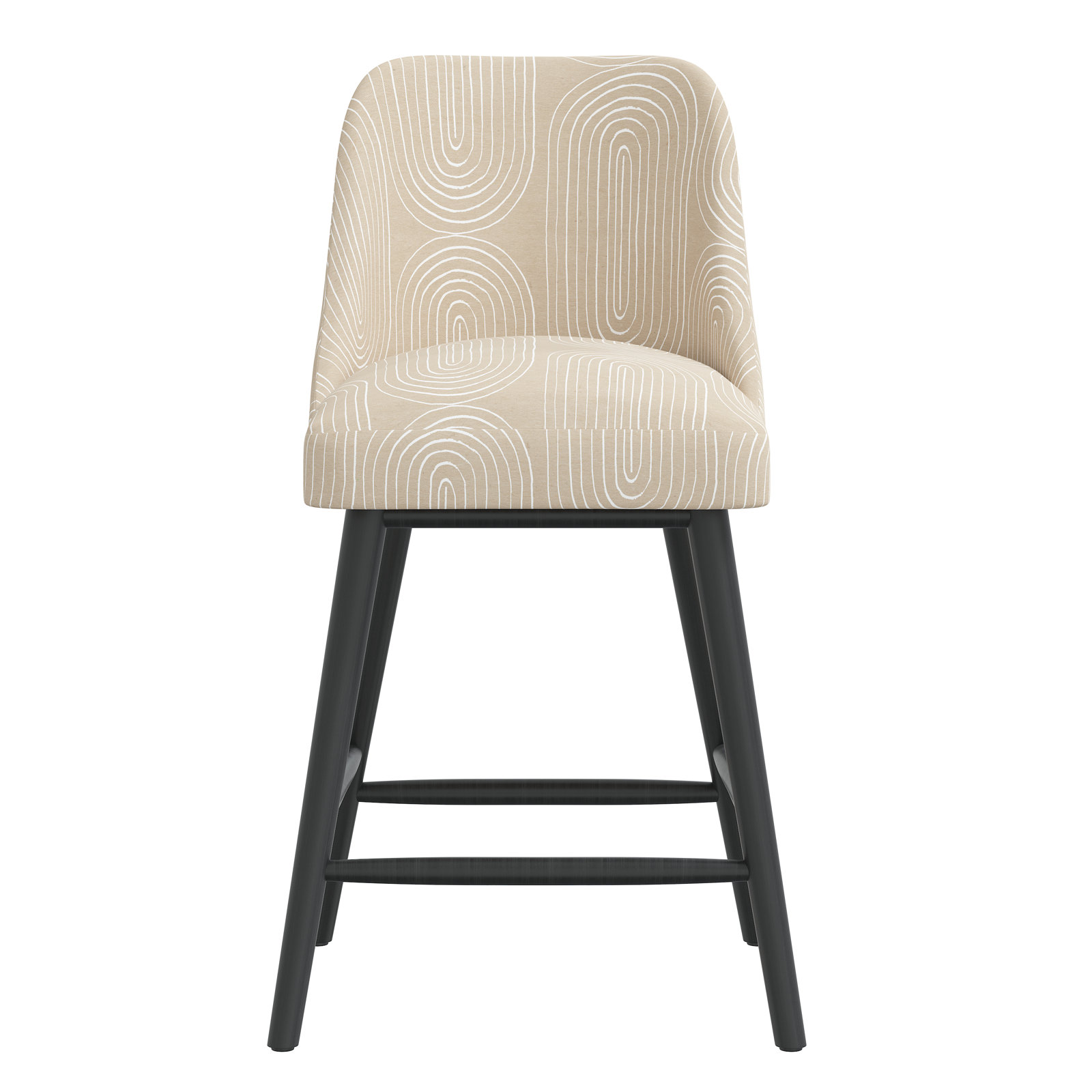 Gallie Bar & Counter Stool, Counter Stool (27” Seat Height), Black Wood, Oblong Slate