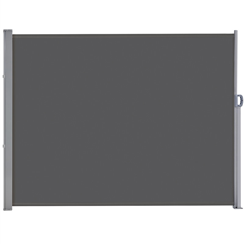 Yaheetech 118'' W x 3.7'' Fabric Dark Gray Cover Retractable Patio Awning, 3.7" H x 118" W x 71" D