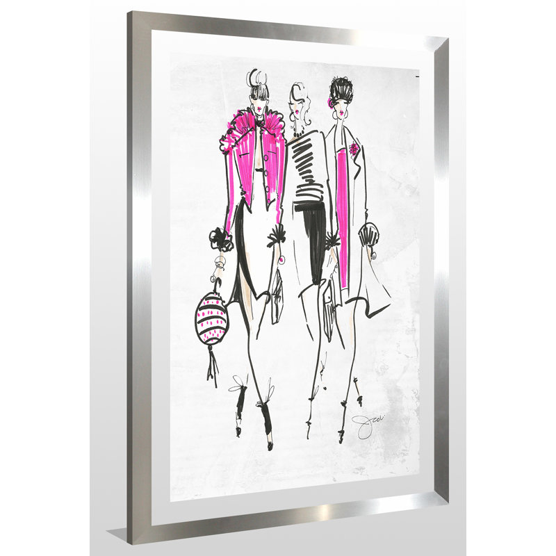 «Squad Goals», reproduction, H 39,5 po x l 27,5 po x P 0,75 po, Acrylique avec cadre argent