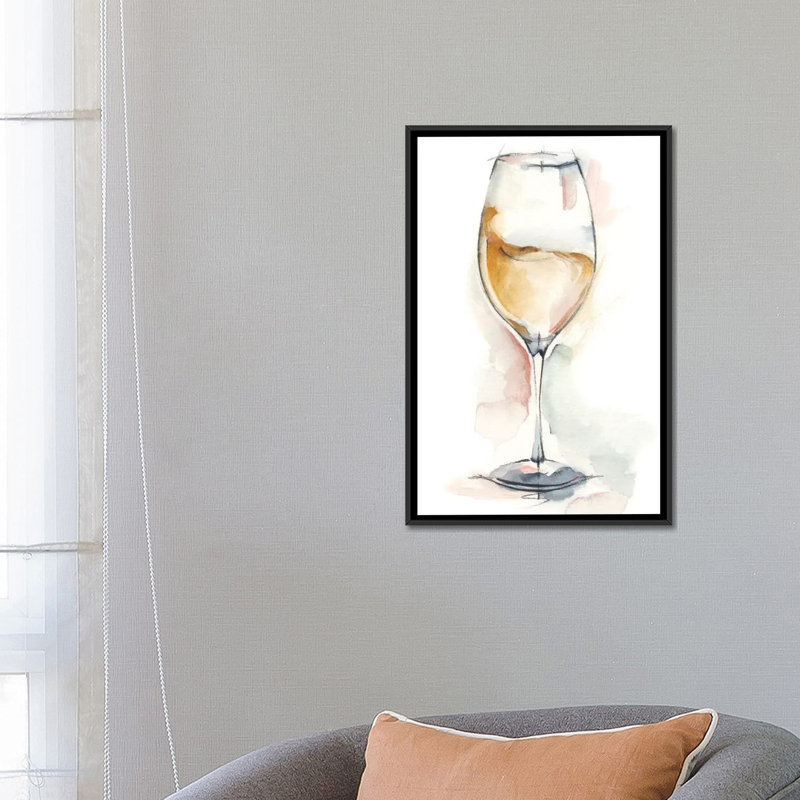 «Wine Glass Study II» par Ethan Harper - impression sur toile tendue, H 26 po x l 18 po x P 1,5 po, Toile avec cadre noir