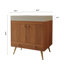 Meuble-lavabo autoportant Mid-Century avec plateau en faux marbre et lavabo en céramique-473939013