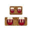 Tapis de cuisine en verre à vin pour bar, 2 pièces, brun rouge