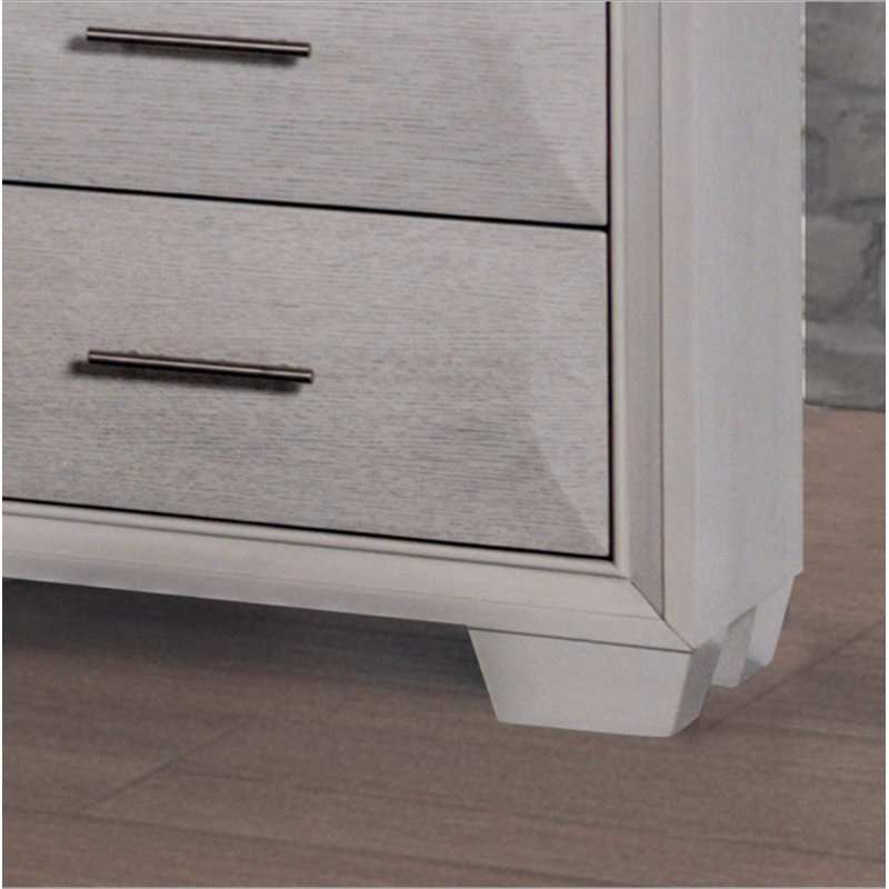 Commode à tiroirs en queue d'aronde anglaise, 1 pièce, finition chêne blanc