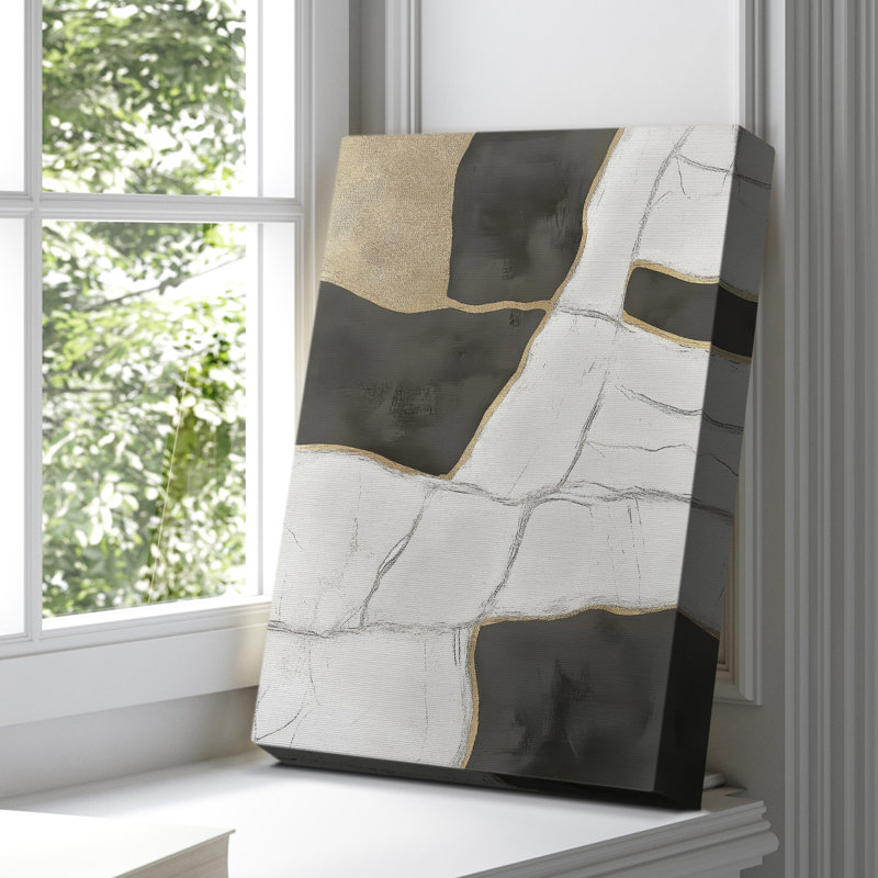 Toile tendue avec châssis abstrait, abstrait x4, prêt à être accroché , H 48 po x l 32 po
