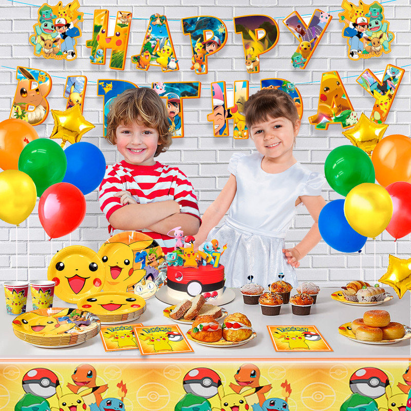 Ensemble de décorations de fête d'anniversaire pour enfants, 114 pièces