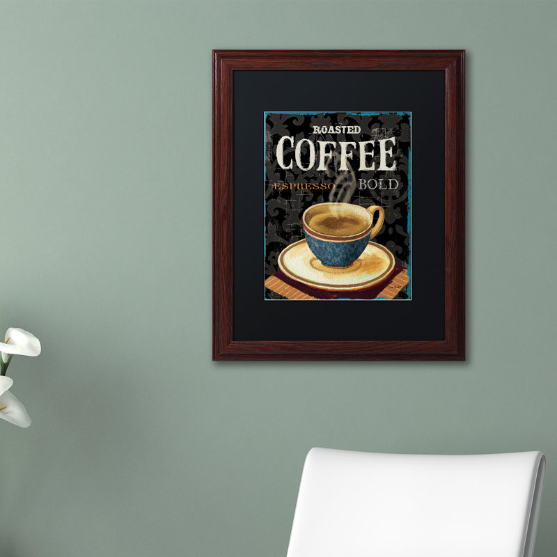«Today's Coffee IV», affiche vintage encadrée sur toile, H 20 po x l 16 po x P 0,5 po