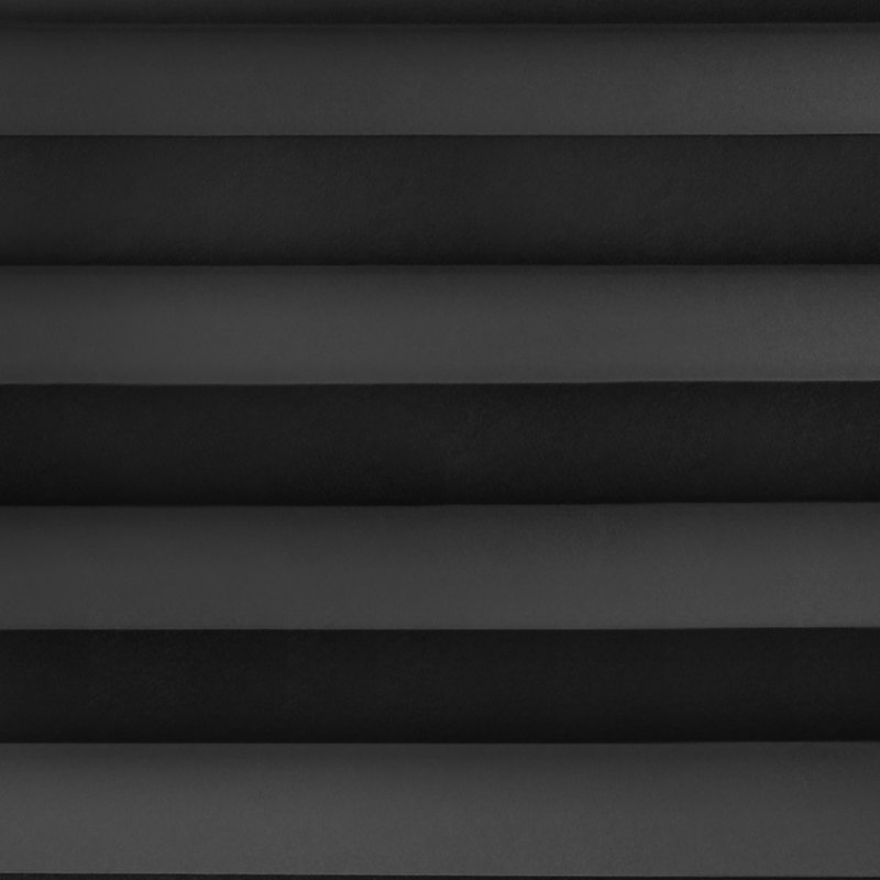 Store plissé obscurcissant, Noir, L 48 po