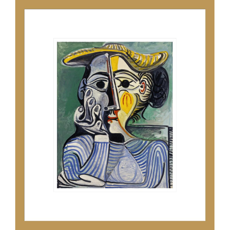 Femme au chignon et au chapeau par Pablo Picasso, H 15,87 po x l 13,75 po