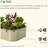 32" Tall 42" Wide Round Metal Outdoor Raised Garden Bed-1205346095