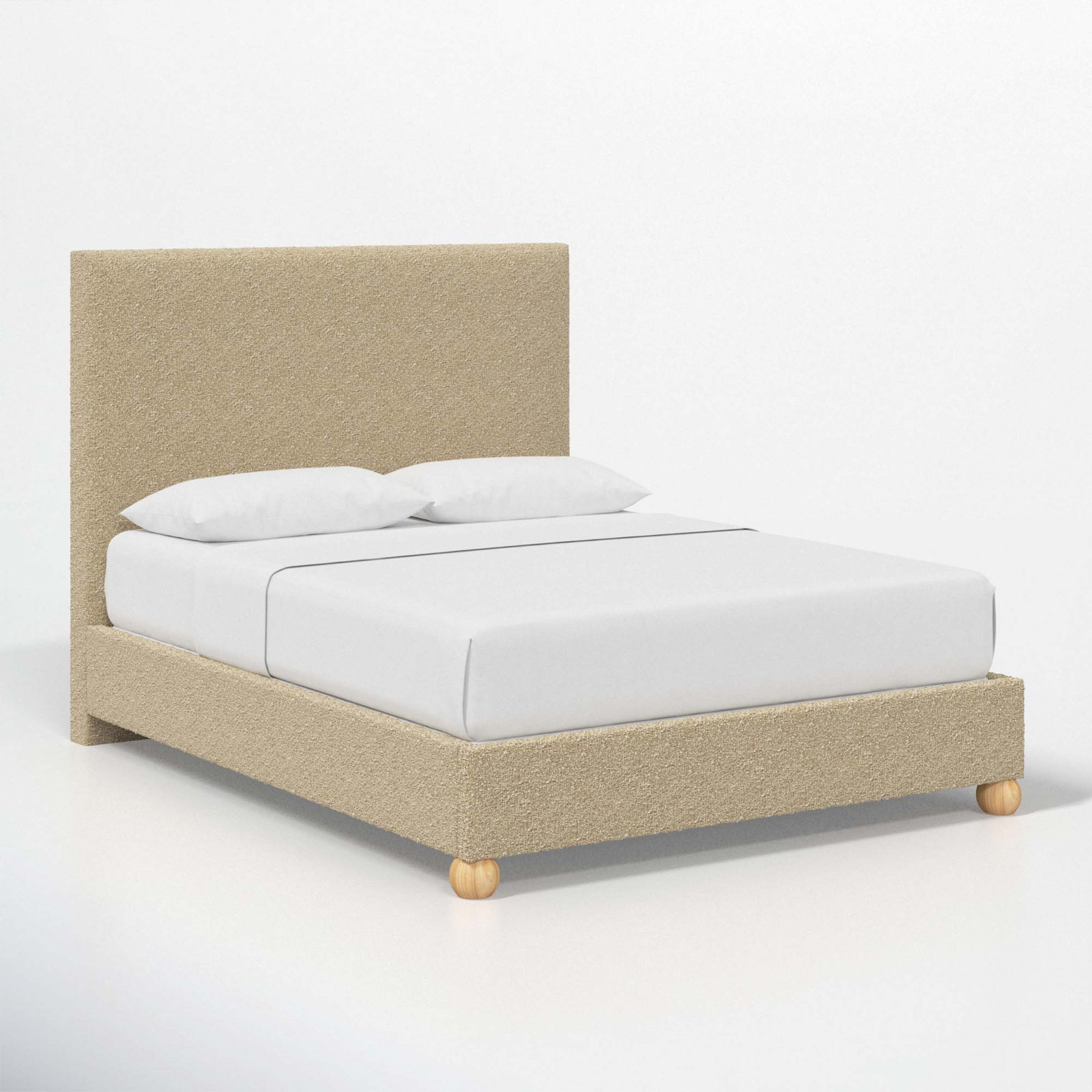 Benita Upholstered Bed, California King, Classic Buff Boucle