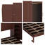 Lit escamotable double / grand encombrant avec armoire intégrée et tablettes de rangement - Lit plateforme pliable multifonctionnel pour les petits espaces et les chambres d'amis-1628523703-1628523701