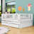 Wooden Daybed with Safety Guardrails and Convertible Split Design-720092948-720092947