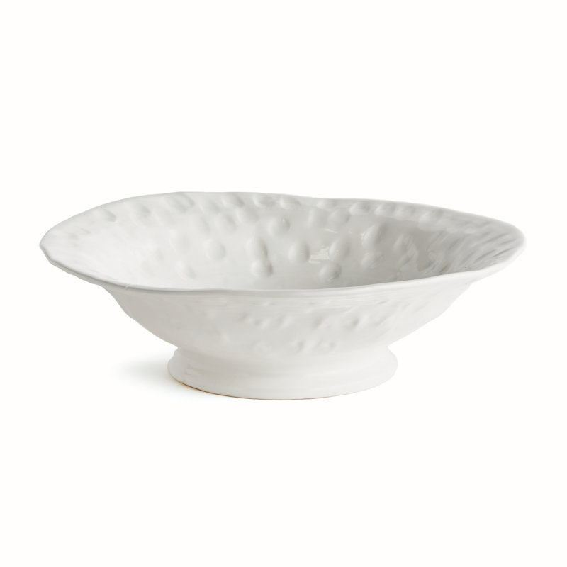 Bol décoratif en céramique Dannel 1, H 4,5 po x l 16,5 po x P 16,5 po