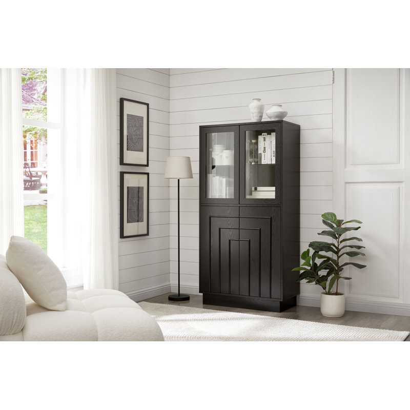 Bernest 31.5" Bar Cabinet, Black