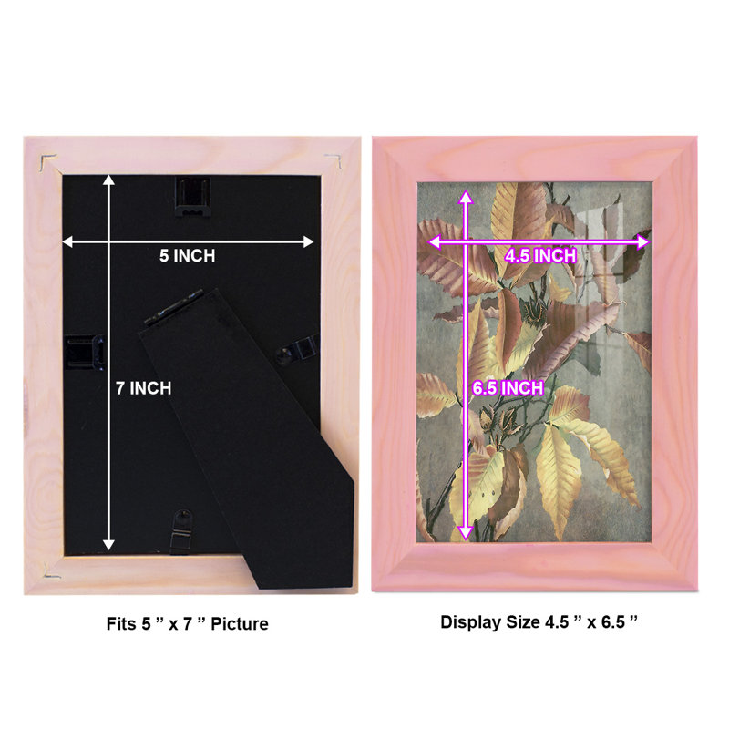 Ancien automne I encadré sur papier, L 6 po x H 8 po x P 1 po, Encadré rose