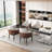 Beige Solid back side Chair(Set of 2)