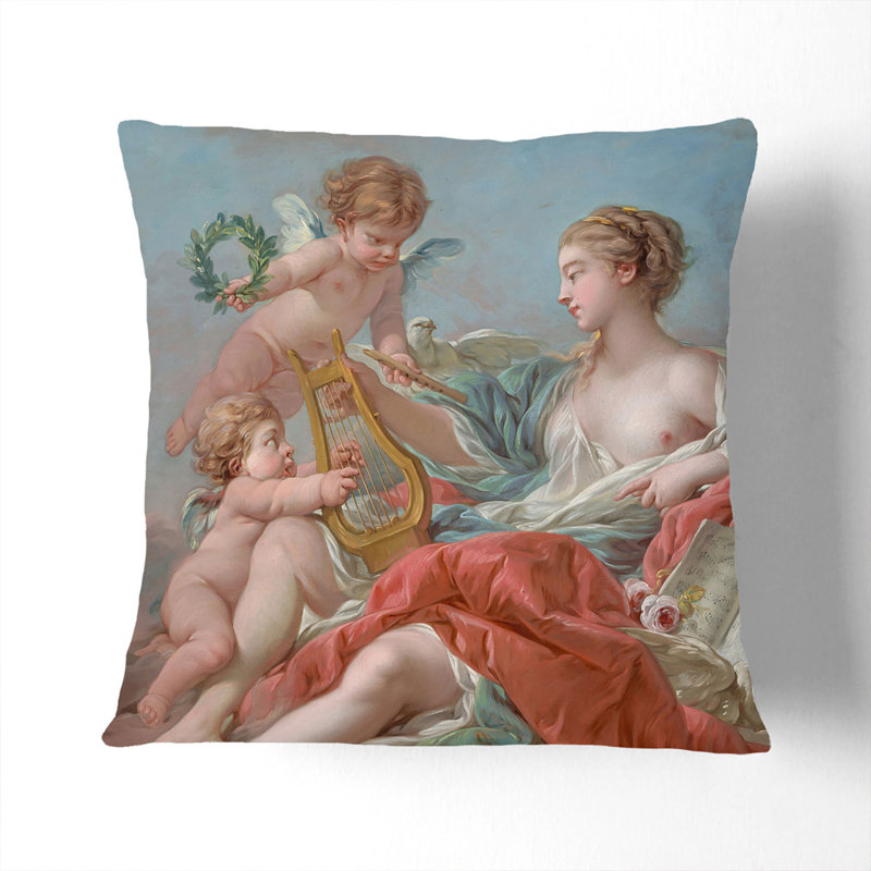 Allegory of Music Scatter Cushion, 55cm H x 55cm W x 20cm D