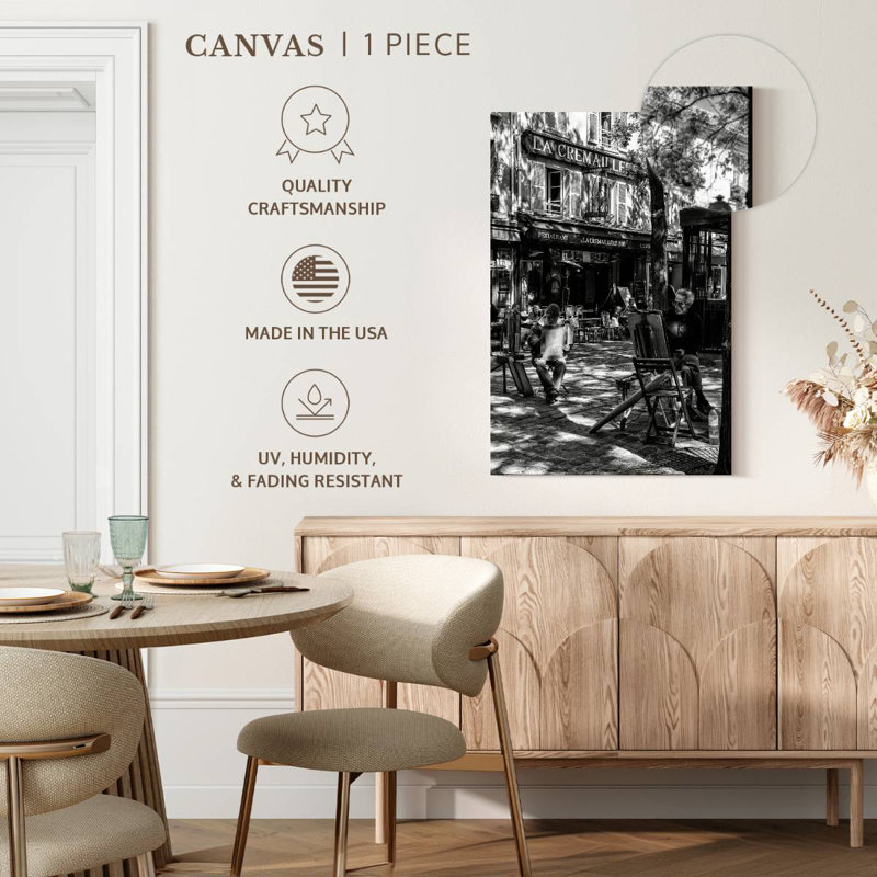 Nicci Montmartre noir - peintres de rue français, H 24 po x l 16 po