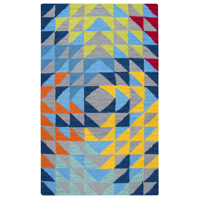 Parkmont Rectangle Geometric Hand Woven Wool Rug